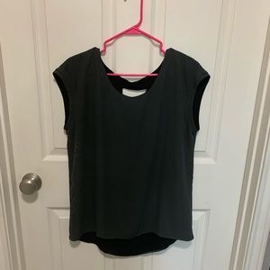 Blouse reversible black and dark gray